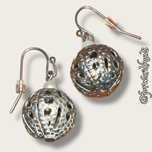 Bundle Sale 3 for $15 | Silver-Tone Earrings Unique Patina with Brass Undertones